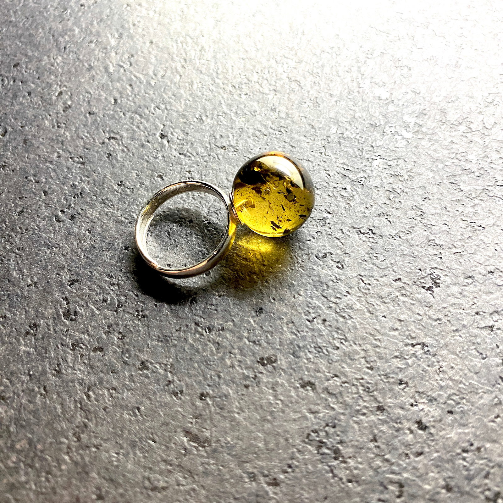 Unique and Amazing Amber Ring - 9