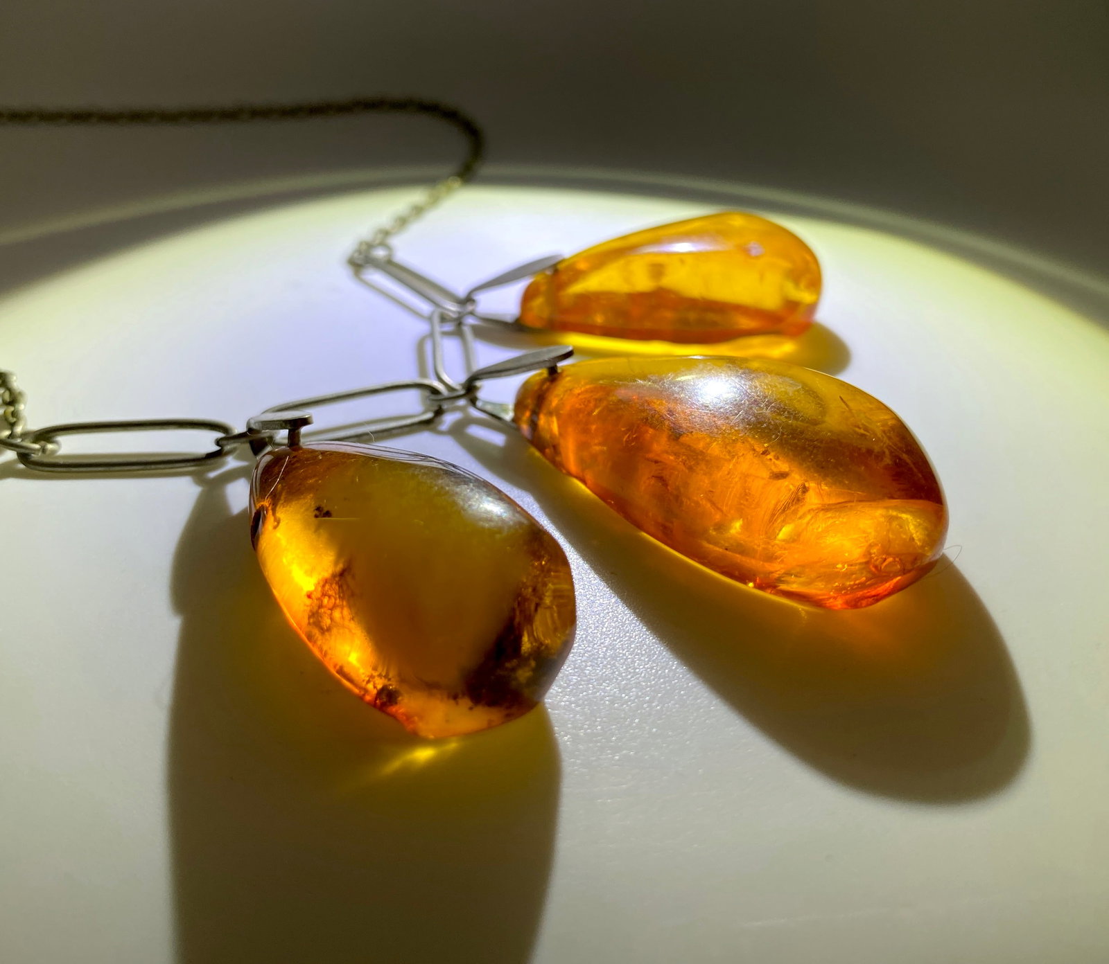 Stunning Unique Antique Amber Necklace - 3
