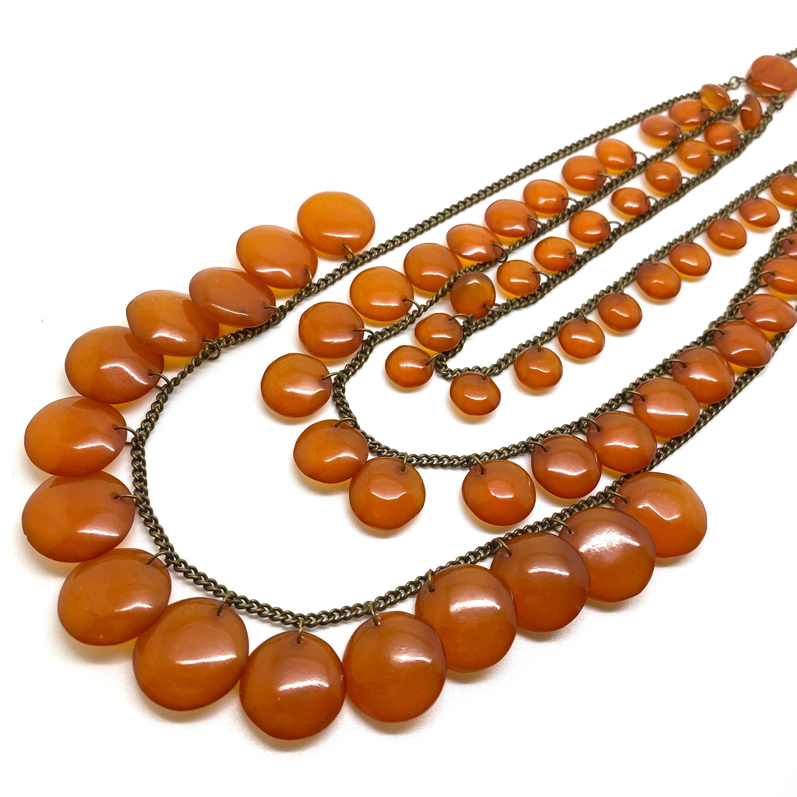 Astonishing Vintage Amber Necklace made from Round Amber beads - 4