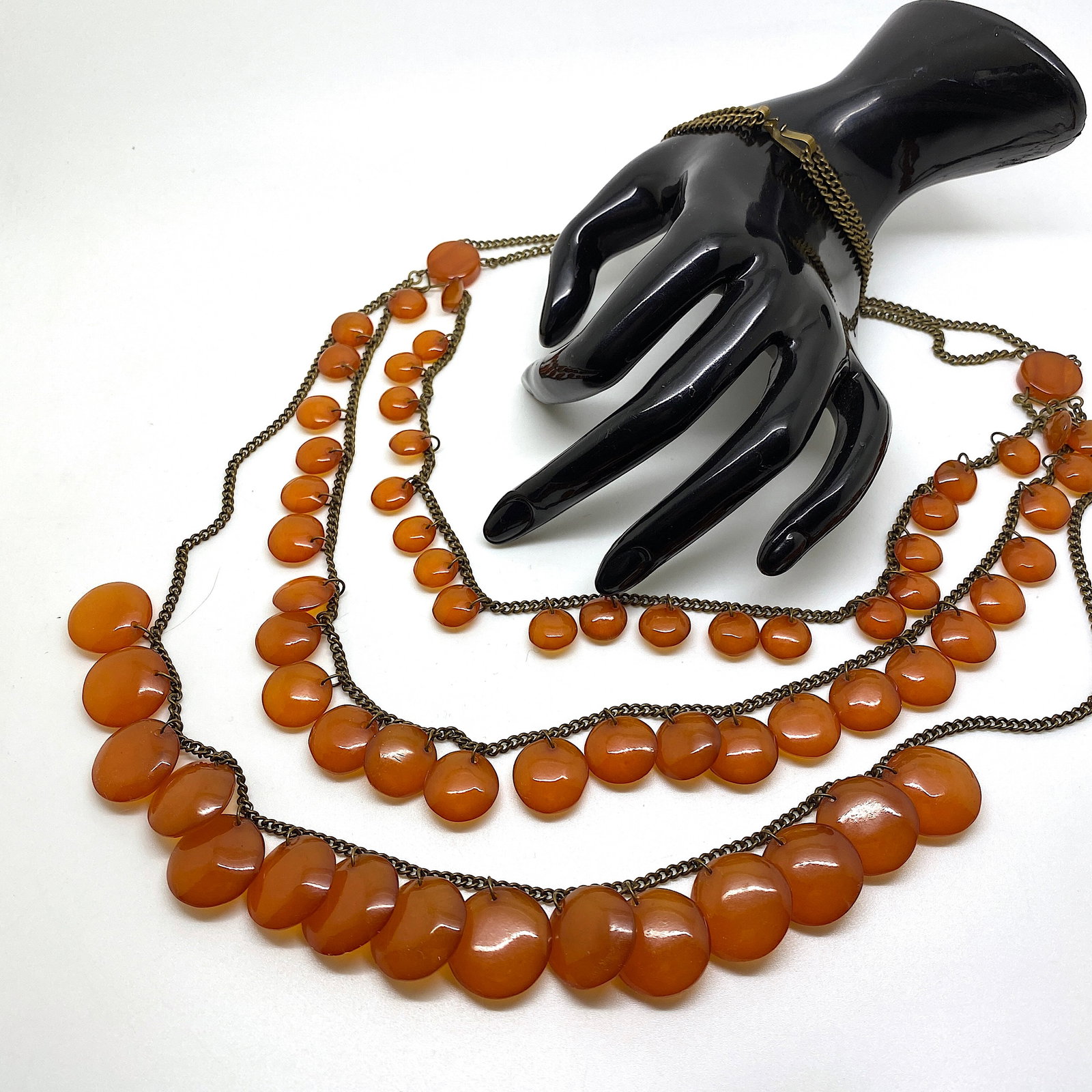 Astonishing Vintage Amber Necklace made from Round Amber beads - 7