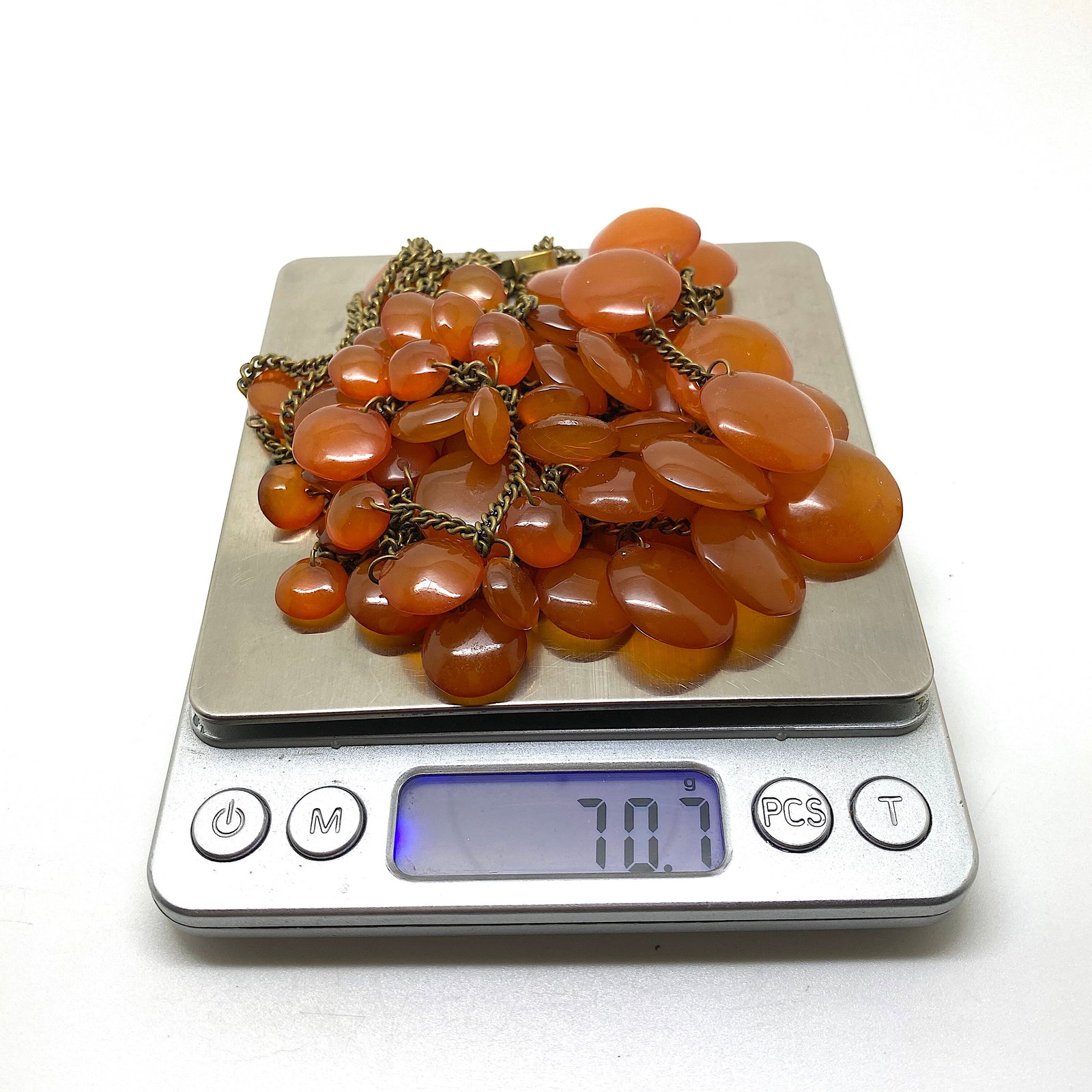 Astonishing Vintage Amber Necklace made from Round Amber beads - 8