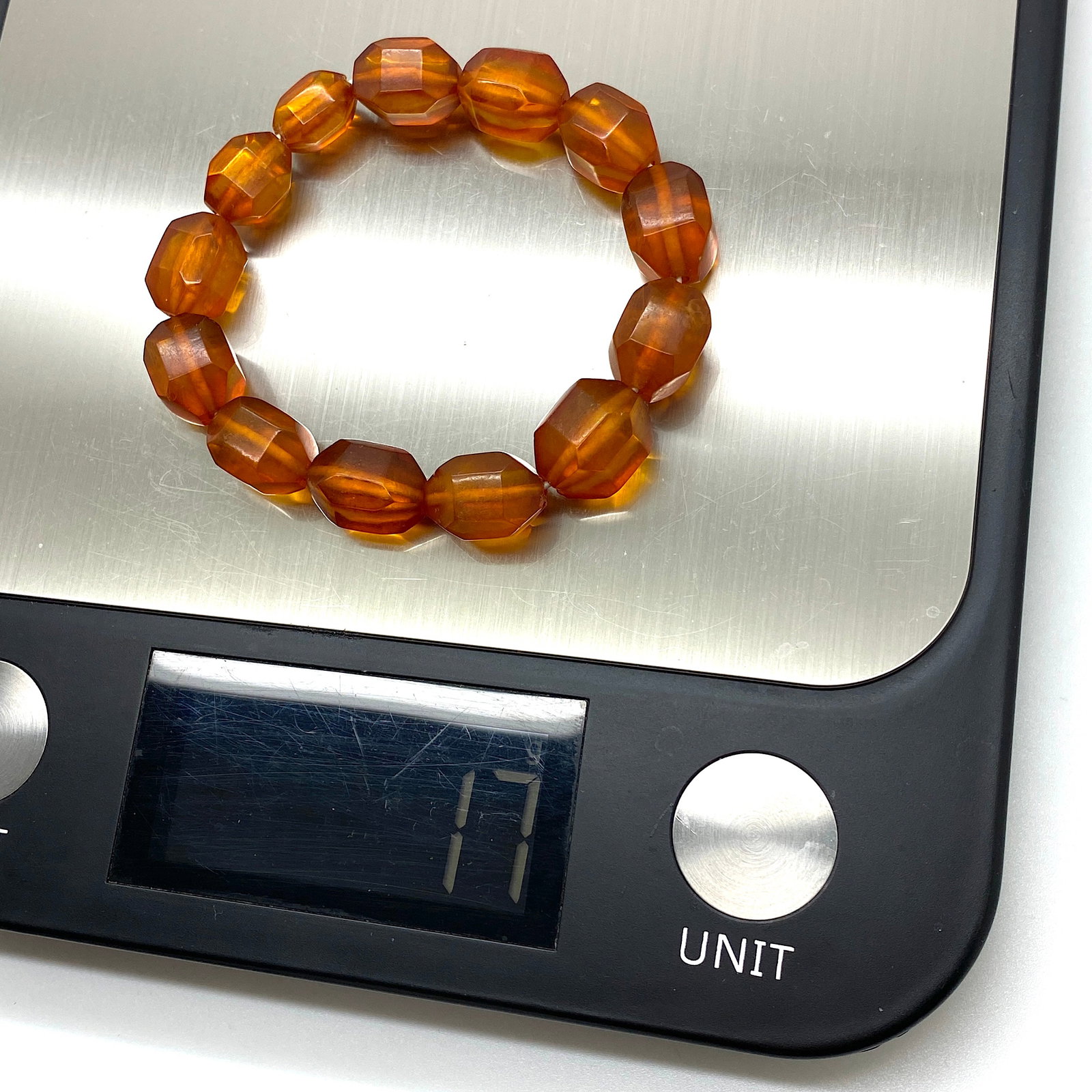 Marvellous Amber Bracelet made from Barrel shaped Amber beads - 10
