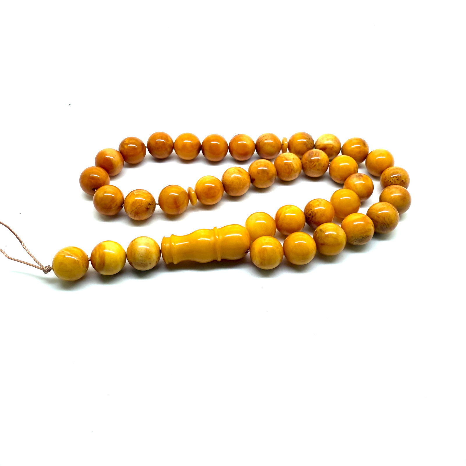 Outstanding Amber Tesbih made from Round Amber beads - 11