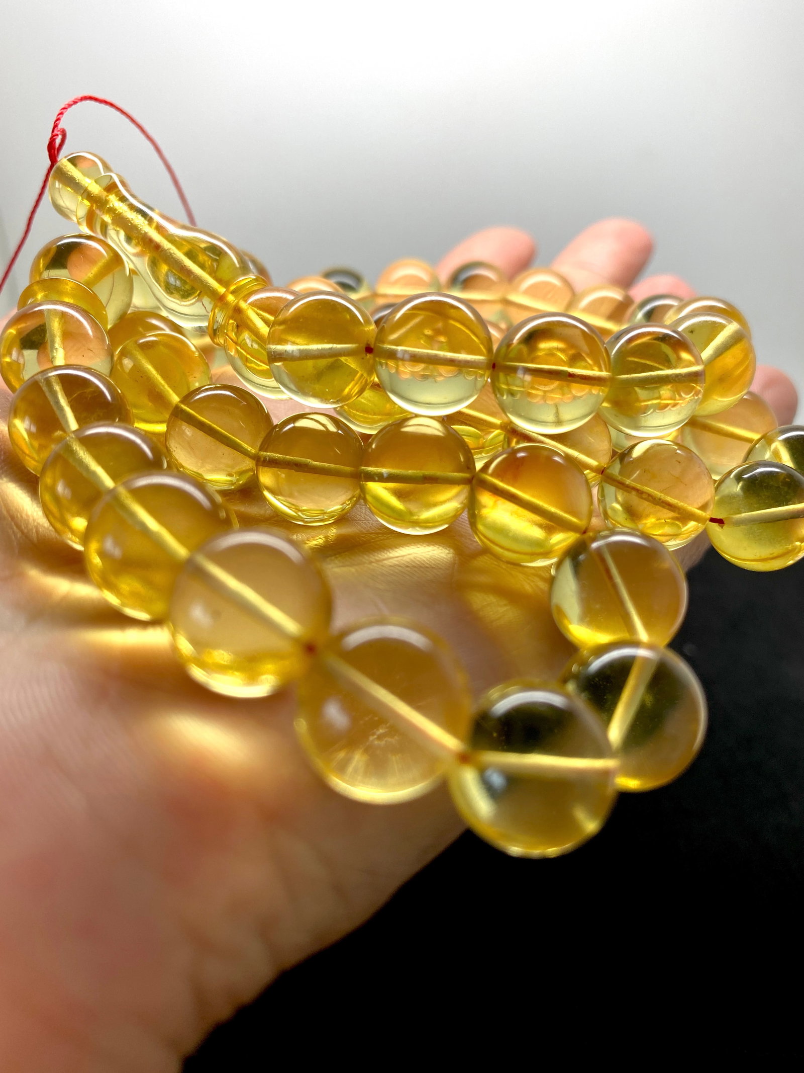 Grand Amber Tesbih made from Round Amber beads - 4