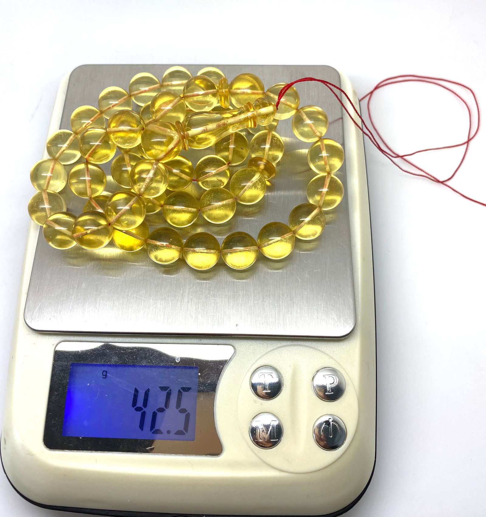 Grand Amber Tesbih made from Round Amber beads - 6