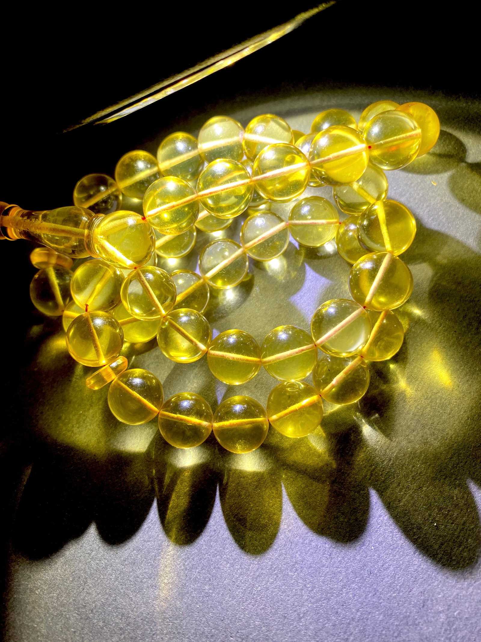 Grand Amber Tesbih made from Round Amber beads - 7