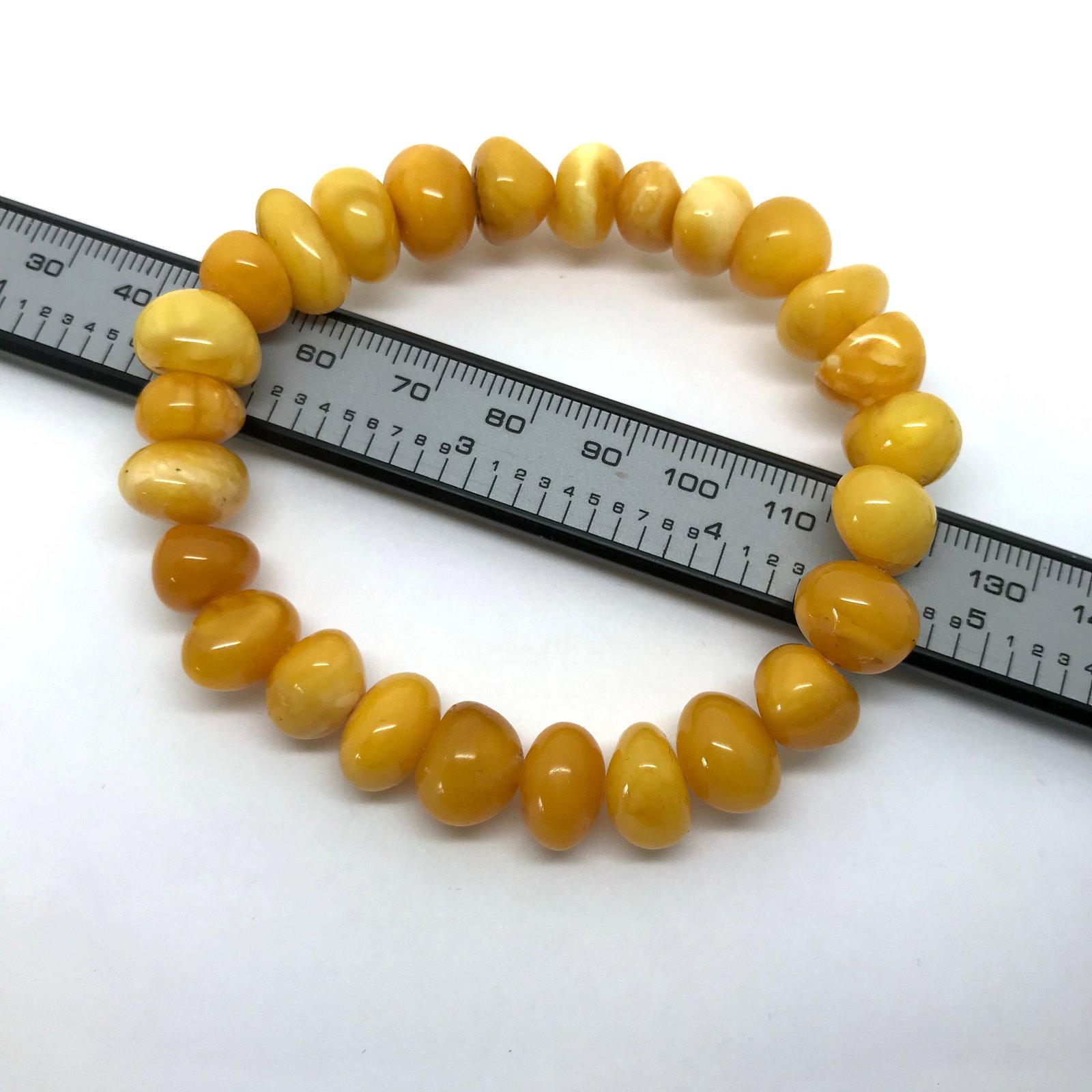 Impressive Amber Bracelet made from Natural shaped Amber beads - 6