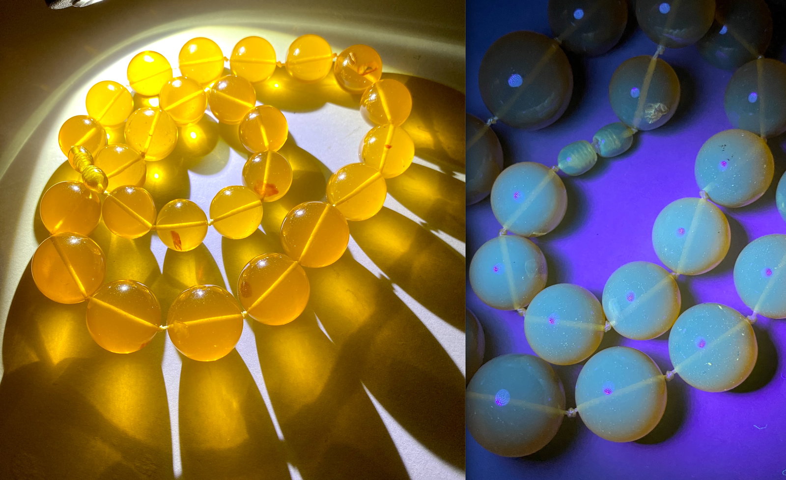 Remarkable Amber Necklace made from Round Amber beads - 7