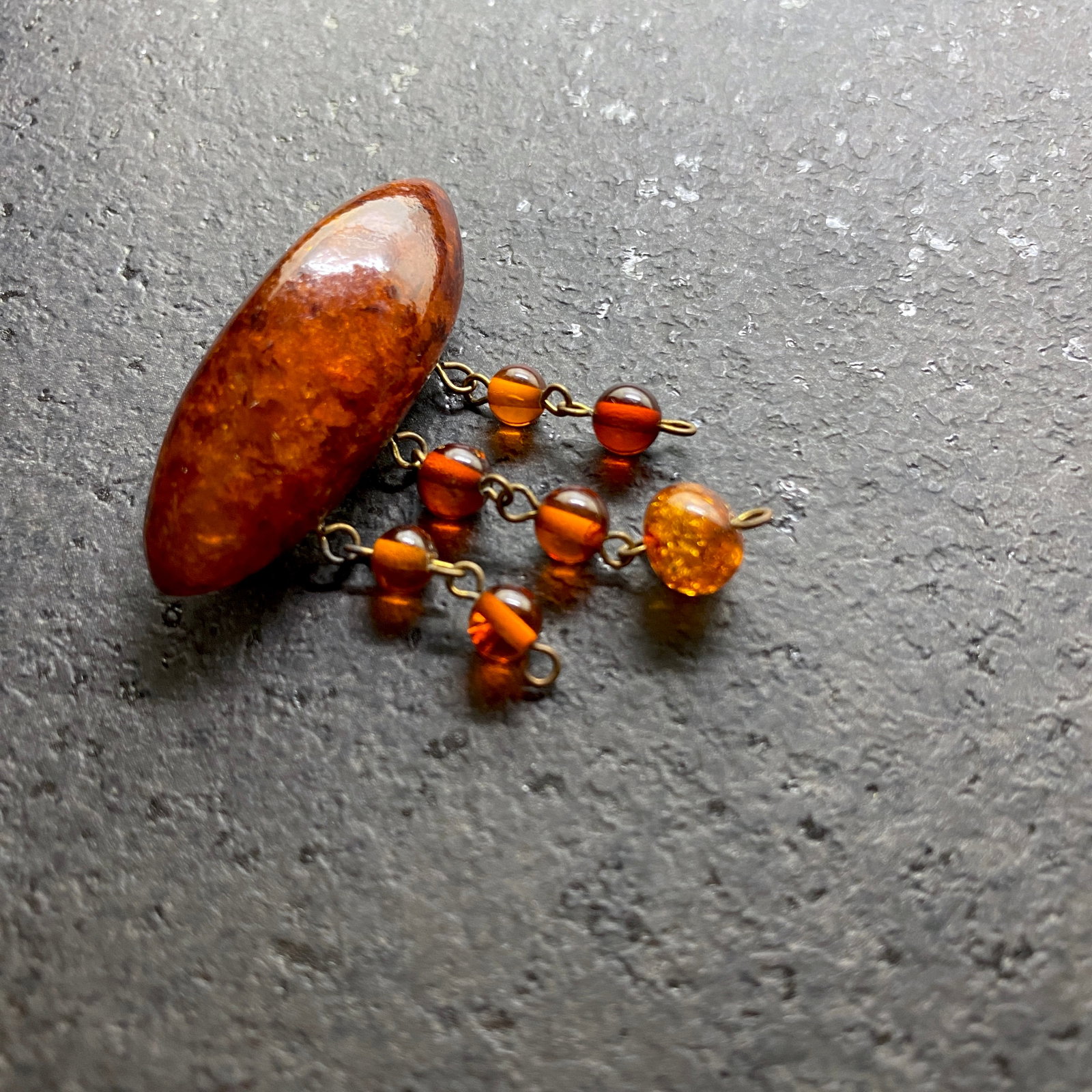 Antique Amber Brooch - 2