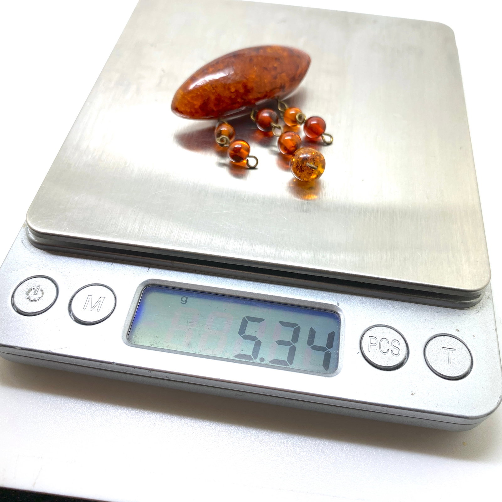 Antique Amber Brooch - 5