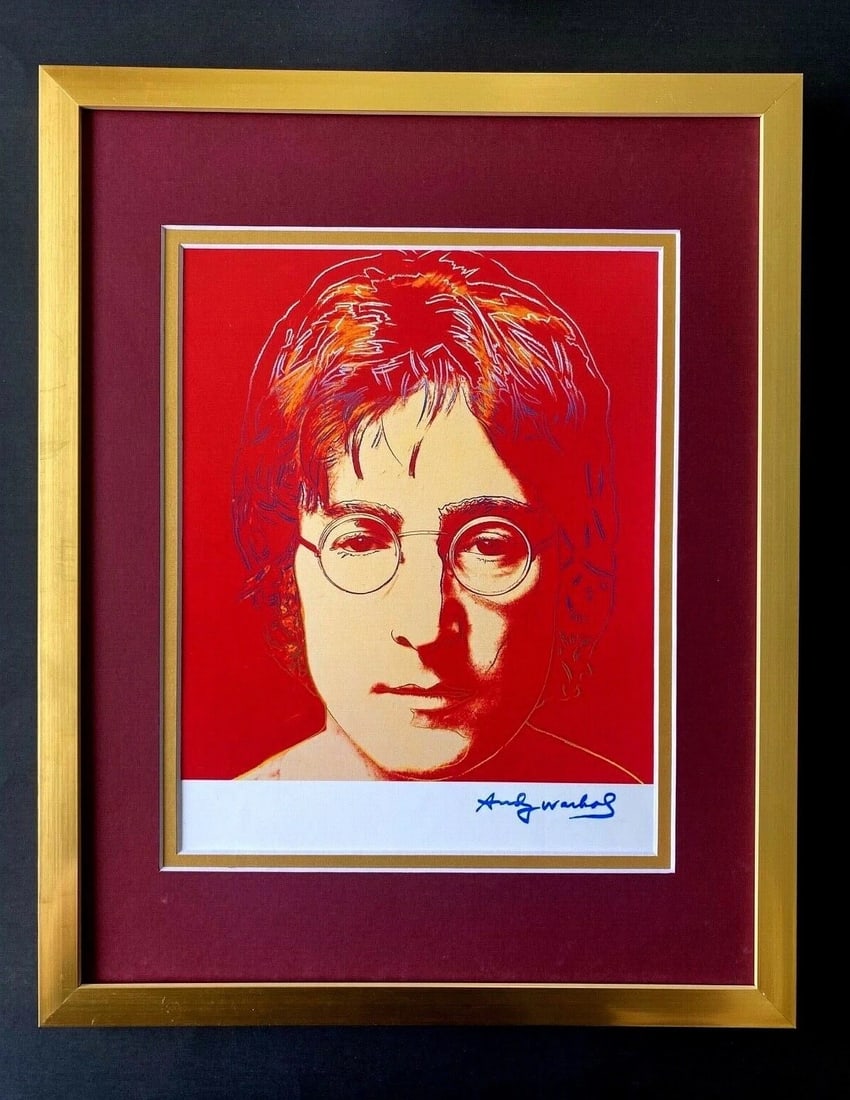 Andy Warhol 1980s John Lennon Signed Pop Art Print for Collectors Ready to Hang - 2