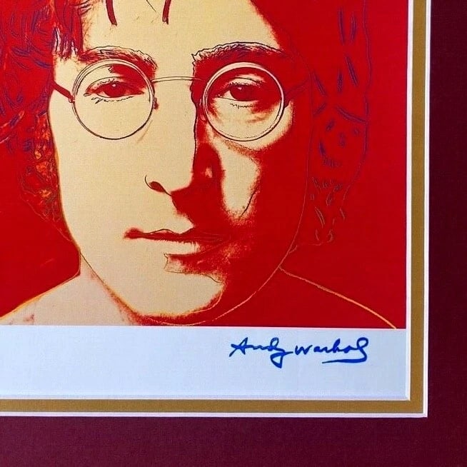 Andy Warhol 1980s John Lennon Signed Pop Art Print for Collectors Ready to Hang - 3