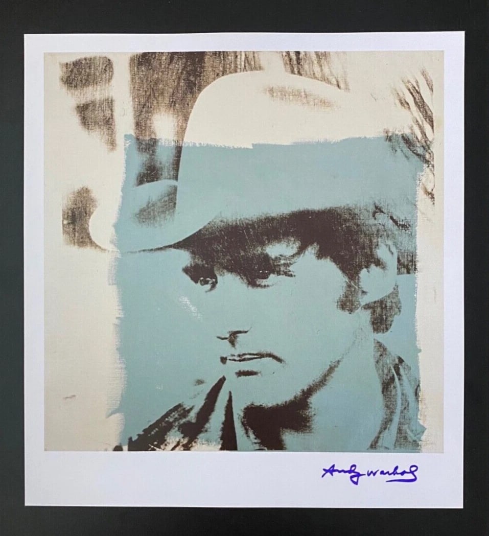 Andy Warhol Vintage Signed Print Dennis Hopper Portrait Framed Ready to Display - 3