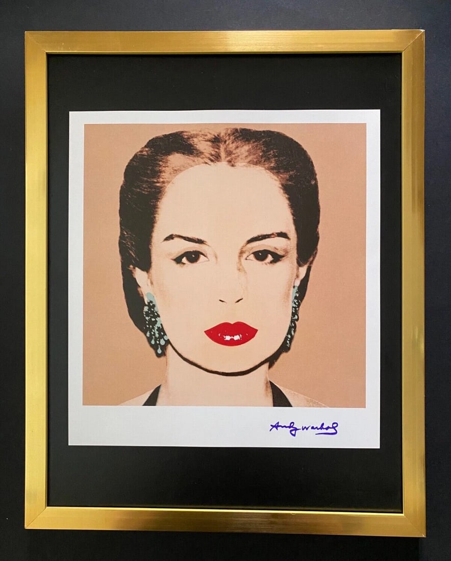 Carolina Herrera by Andy Warhol 1984 Vintage Print Signed Framed Ready to Hang - 2