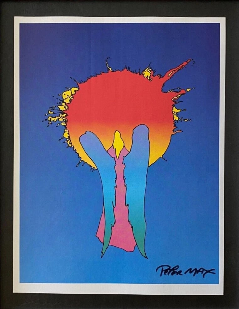 PETER MAX + BEAUTIFUL + SIGNED PRINT + NEW FRAME - 3