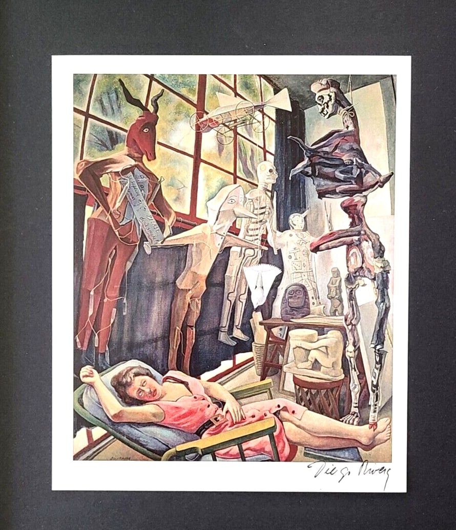 DIEGO RIVERA | VINTAGE BEAUTIFUL COLORFUL PRINT from MEXICO + 14x11in. + FRAMED - 3