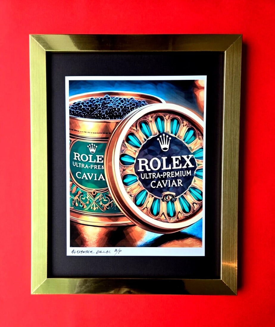 ALEXANDER DULAC | ROLEX CAVIAR LUXURY ADDICTION Hand Signed Ed of 10 COA: Title: ALEXANDER DULAC | ROLEX CAVIAR LUXURY ADDICTION Hand Signed Ed of 10 COADescription: Up for Sale is this Beautiful and Elegant Hand Signed Authentic Giclee by renowned contemporary artist