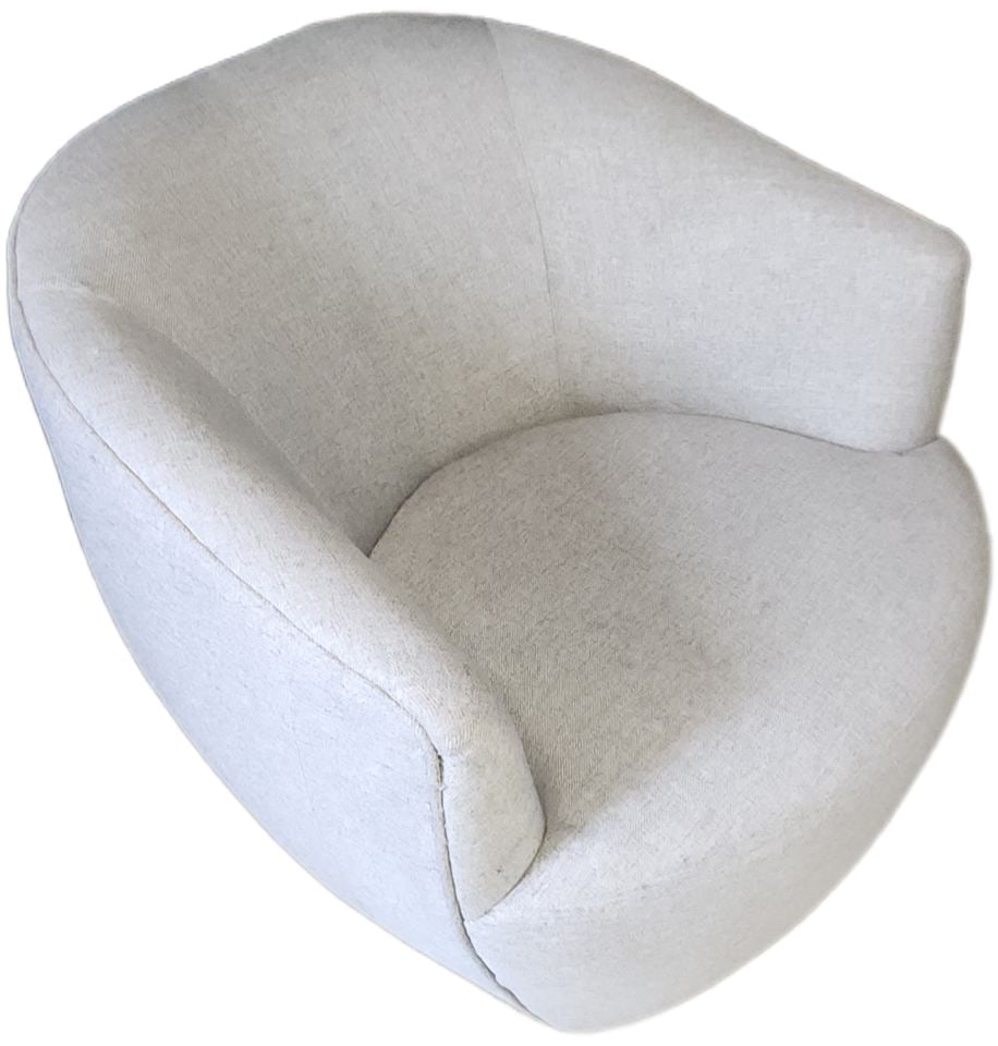 Stylish Modern Barrel Swivel Accent Chair believed to be the hi-design Milan Chair.: Title: Stylish Modern Barrel Swivel Accent Chair believed to be the hi-design Milan Chair. Description: This modern barrel chair is very stylish and quite comfortable. The chair is upholstered in a li