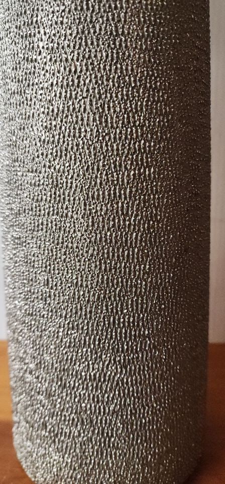 Tall vintage Murano Style multi-color beautifully designed art glass vase. 18 x 5 - 5