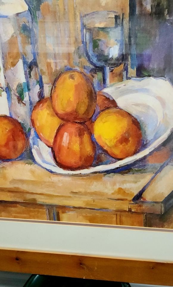 Paul Cézanne vintage framed print of his iconic 1900 painting "Still Life with Milk Jug and - 4