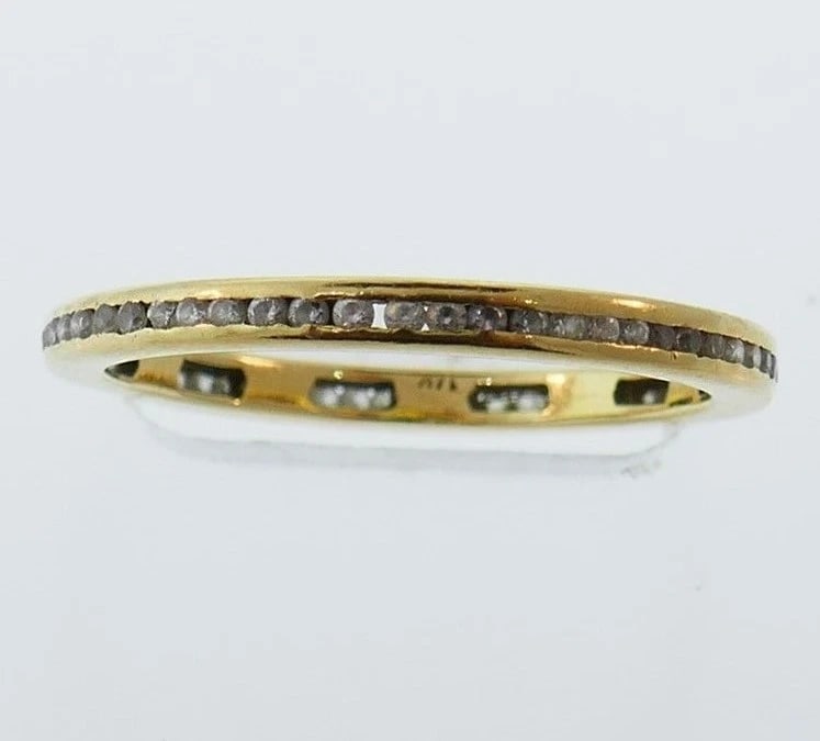 14k Yellow Gold Diamond Vintage Ring - 6