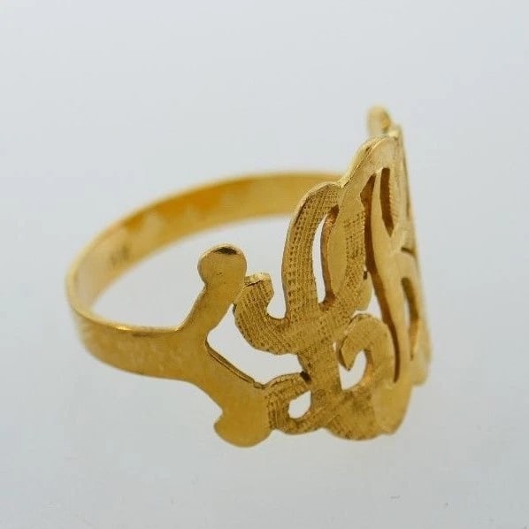 14k Yellow Gold Victorian Filigree Ring - 3