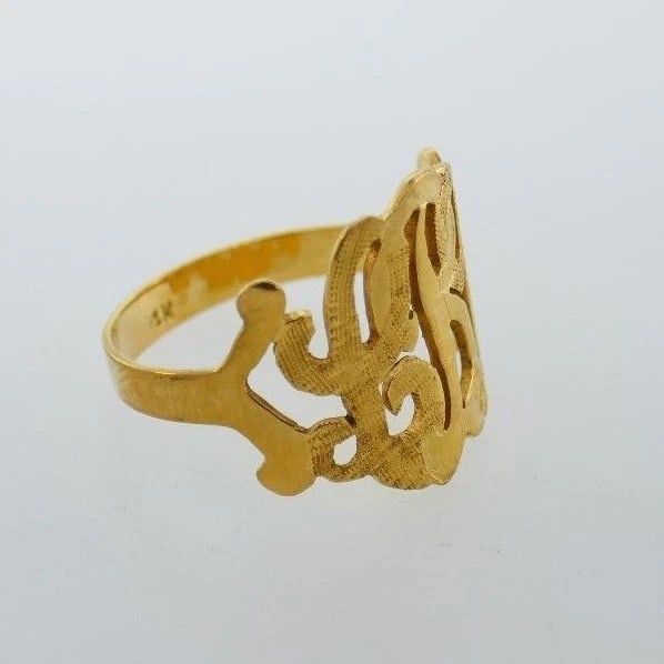 14k Yellow Gold Victorian Filigree Ring - 5