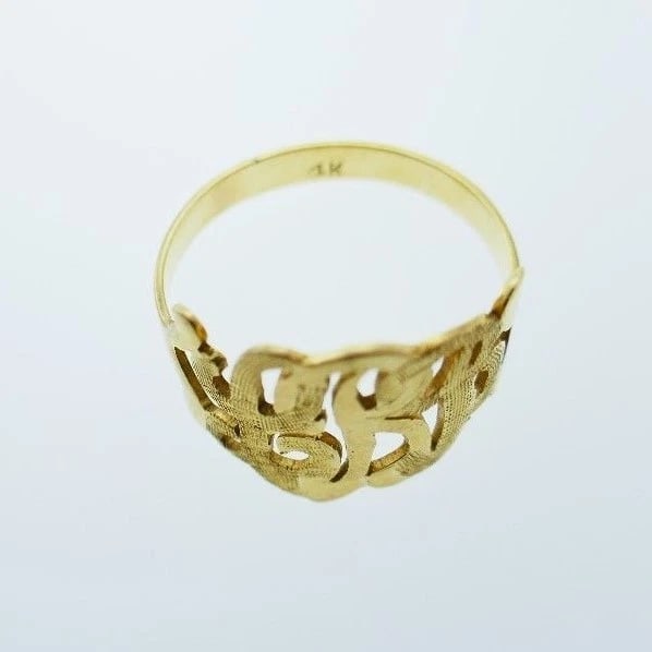 14k Yellow Gold Victorian Filigree Ring - 7
