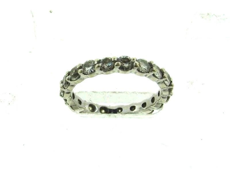 14K WHITE GOLD DIAMOND ETERNITY BAND RING - 3