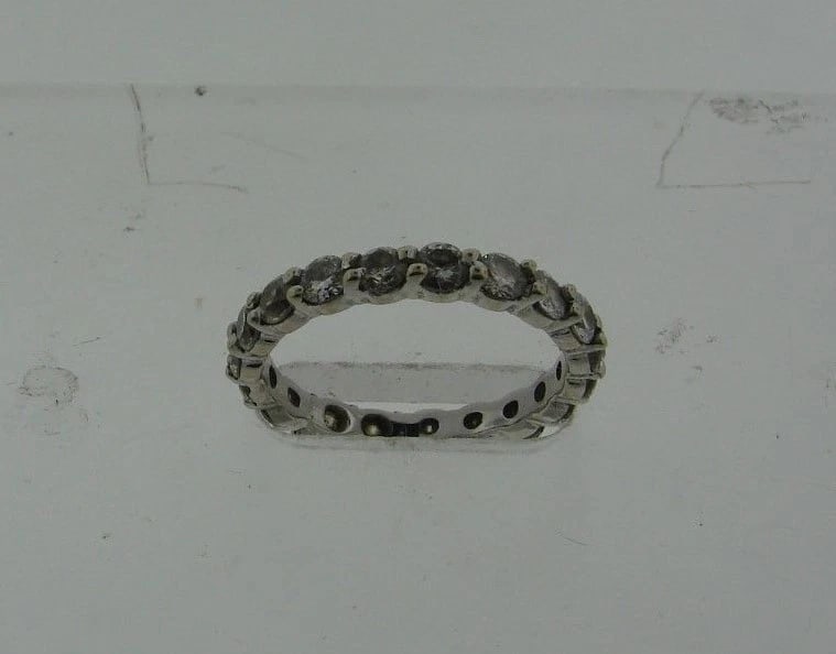 14K WHITE GOLD DIAMOND ETERNITY BAND RING - 5