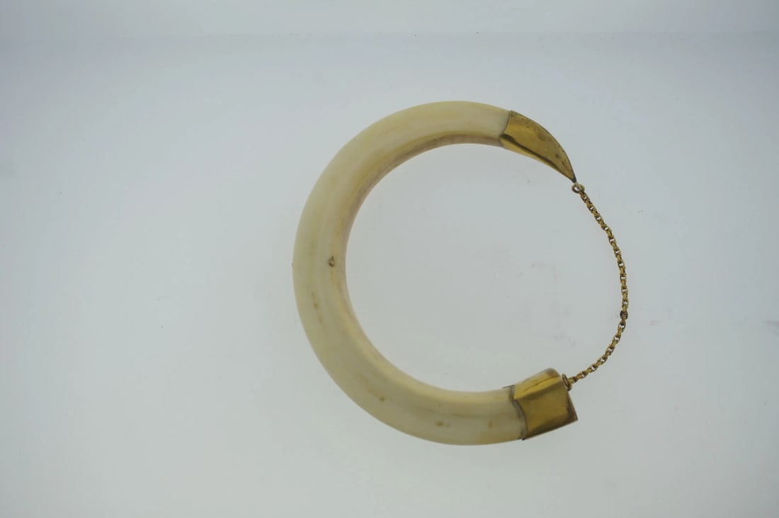 ANTIQUE VICTORIAN 9K YELLOW GOLD ELBOW BRACELET BANGLE STAMPED UNIQUE - 7