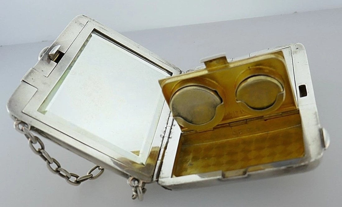 Antique Sterling Silver Compact - 5