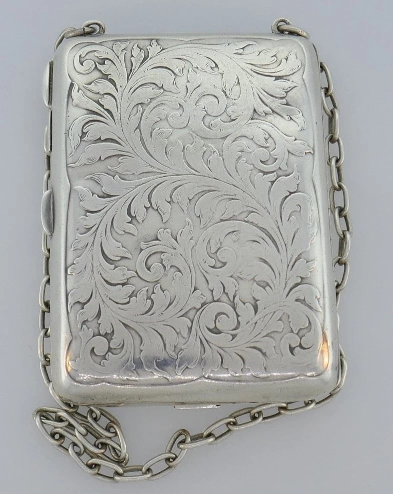 Antique Sterling Silver Compact - 8