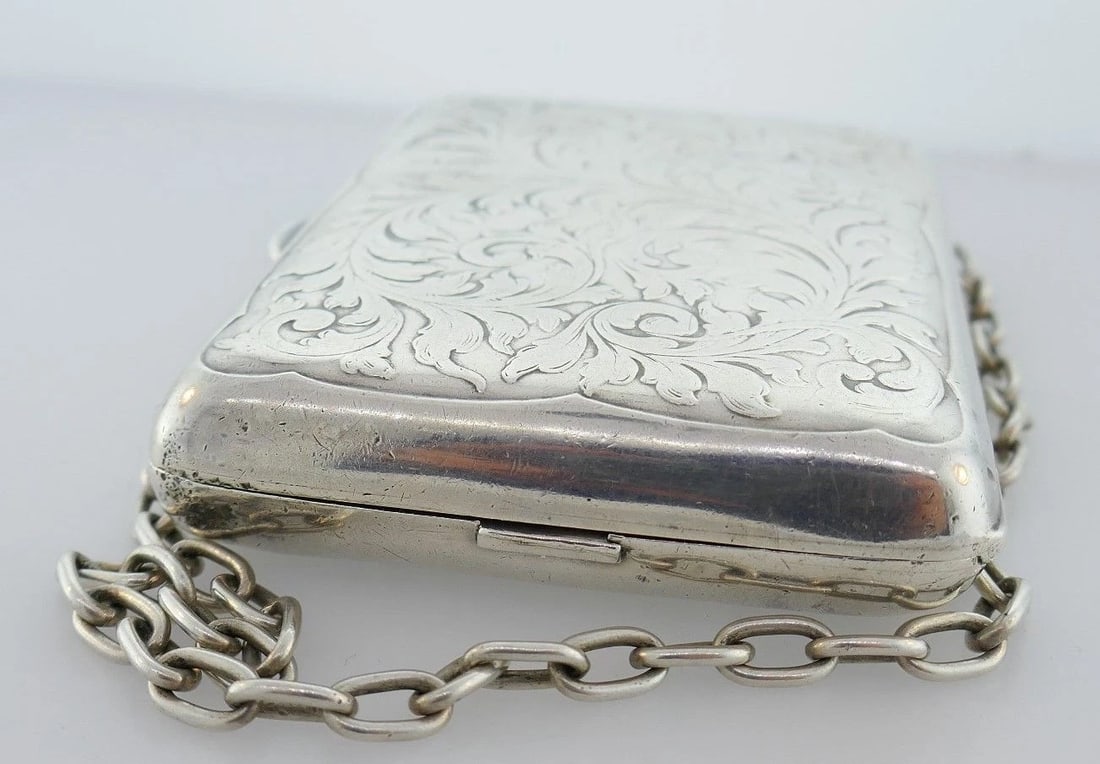 Antique Sterling Silver Compact - 9