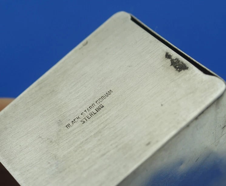 C.1930 BLACK STARR GORHAM STERLING SILVER STAMP BOX STAMPED - 4