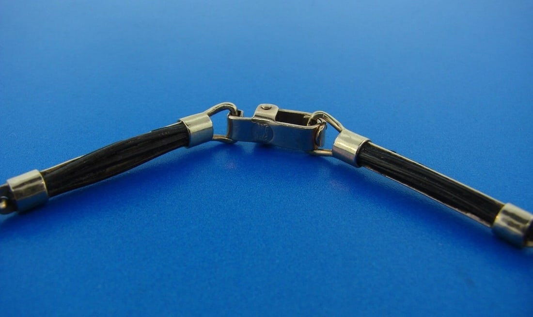 CHIC 9ct & Wood Bracelet Circa 1970s - 4