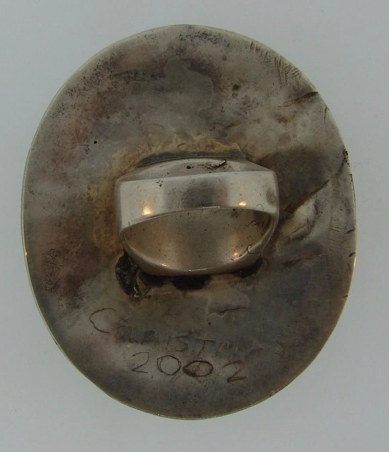 WOW Sterling Silver & Turquoise Statement Ring - 2