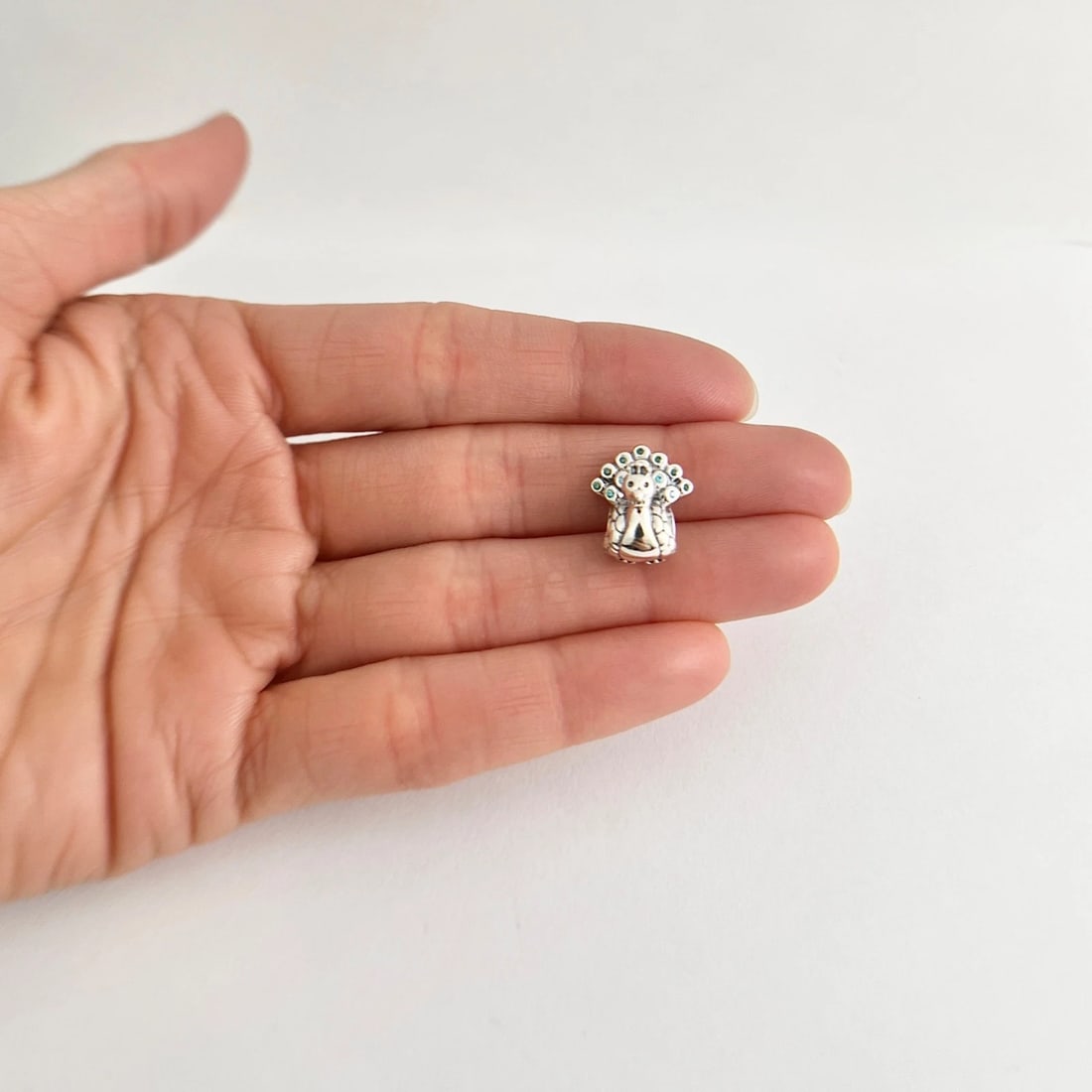 Pandora Retired Peacock Slider Bead Charm Sterling Silver, 4.22 Grams - 6