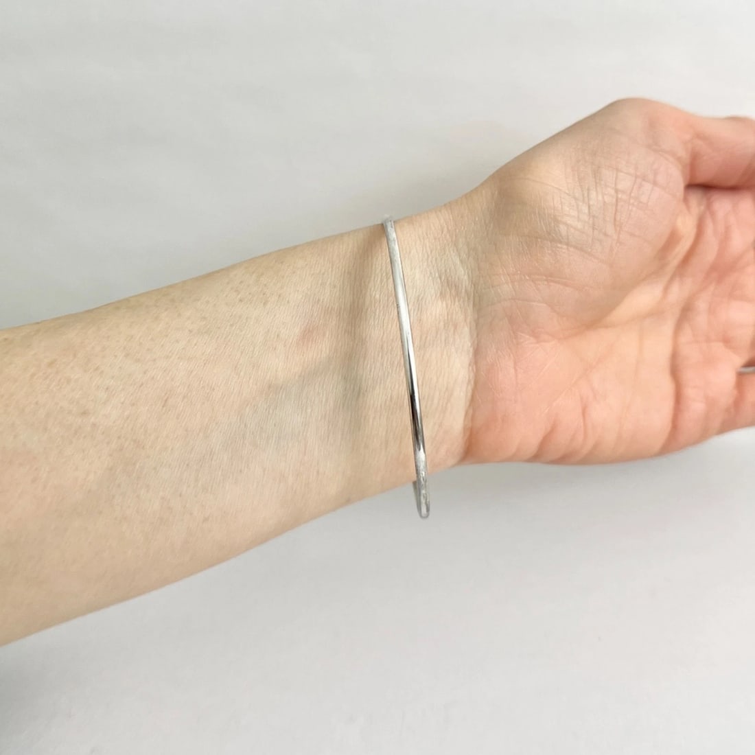 Alex and Ani Teardrop Glitter Druzy Flex Cuff Bangle Bracelet Silver 4.86 Grams - 7