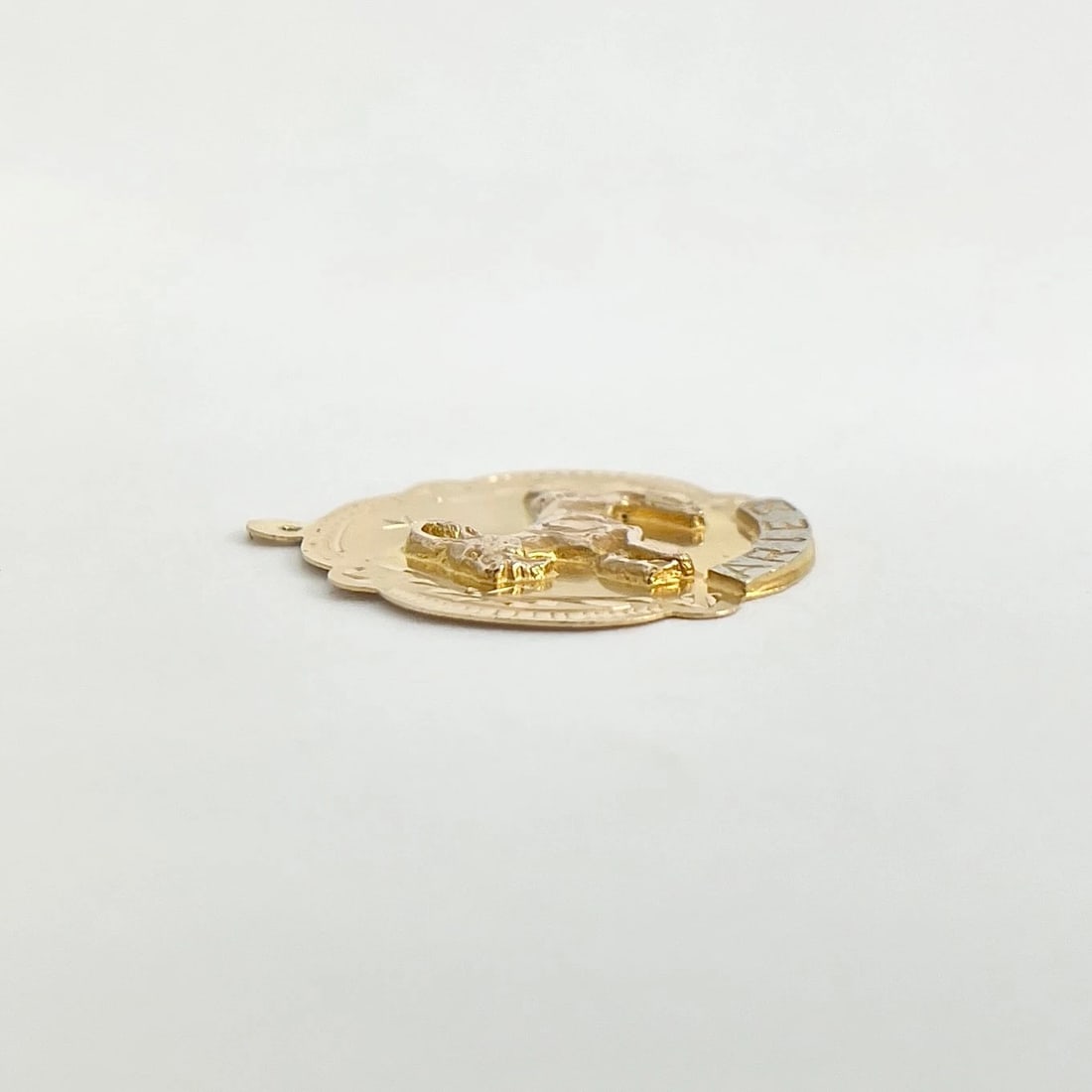 Aries Ram Zodiac Necklace Pendant Bracelet Charm 18K Yellow Gold, 3.18 Grams - 6