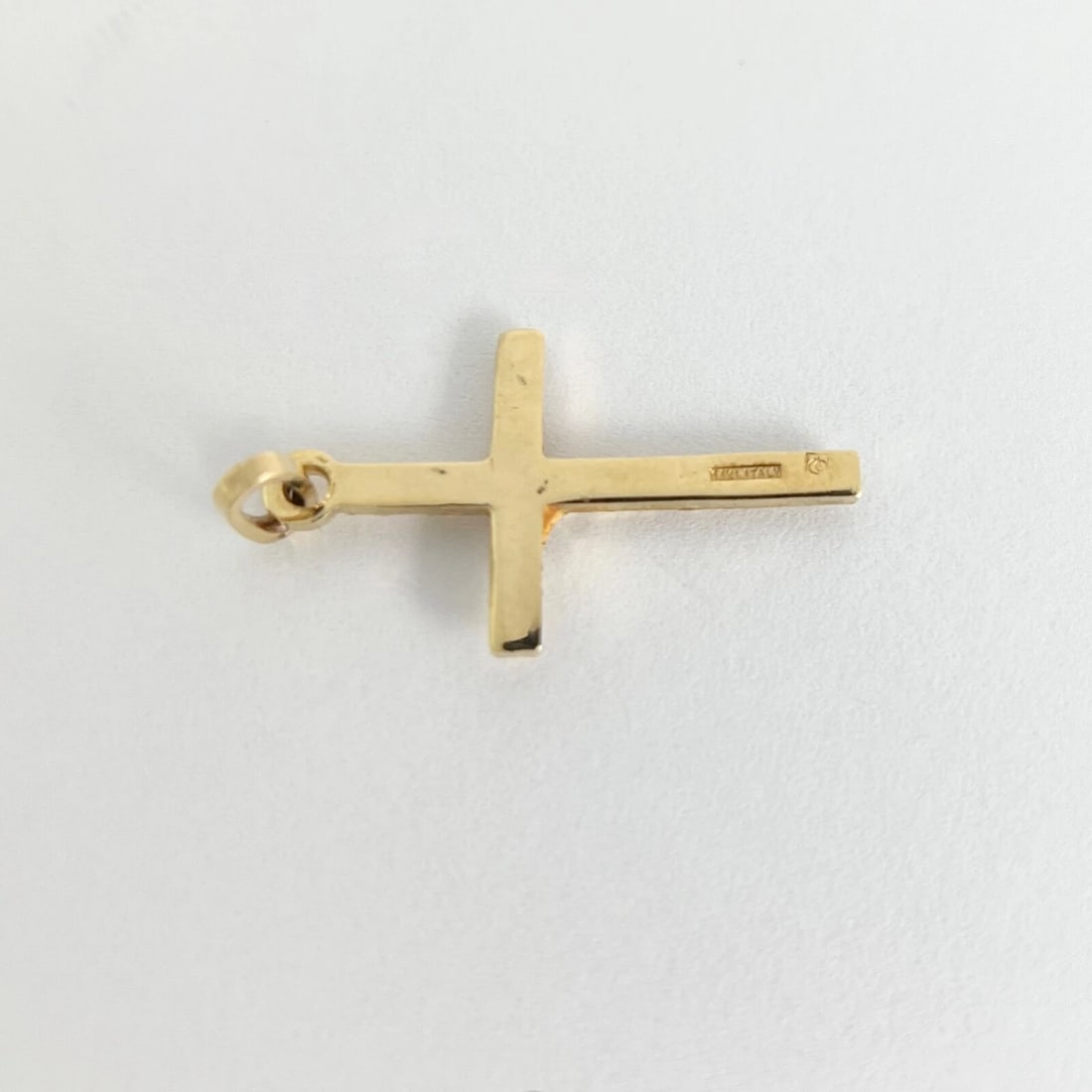Italian Crucifix Cross Religious Pendant Charm 14K Yellow Gold, 1.40 Grams - 8