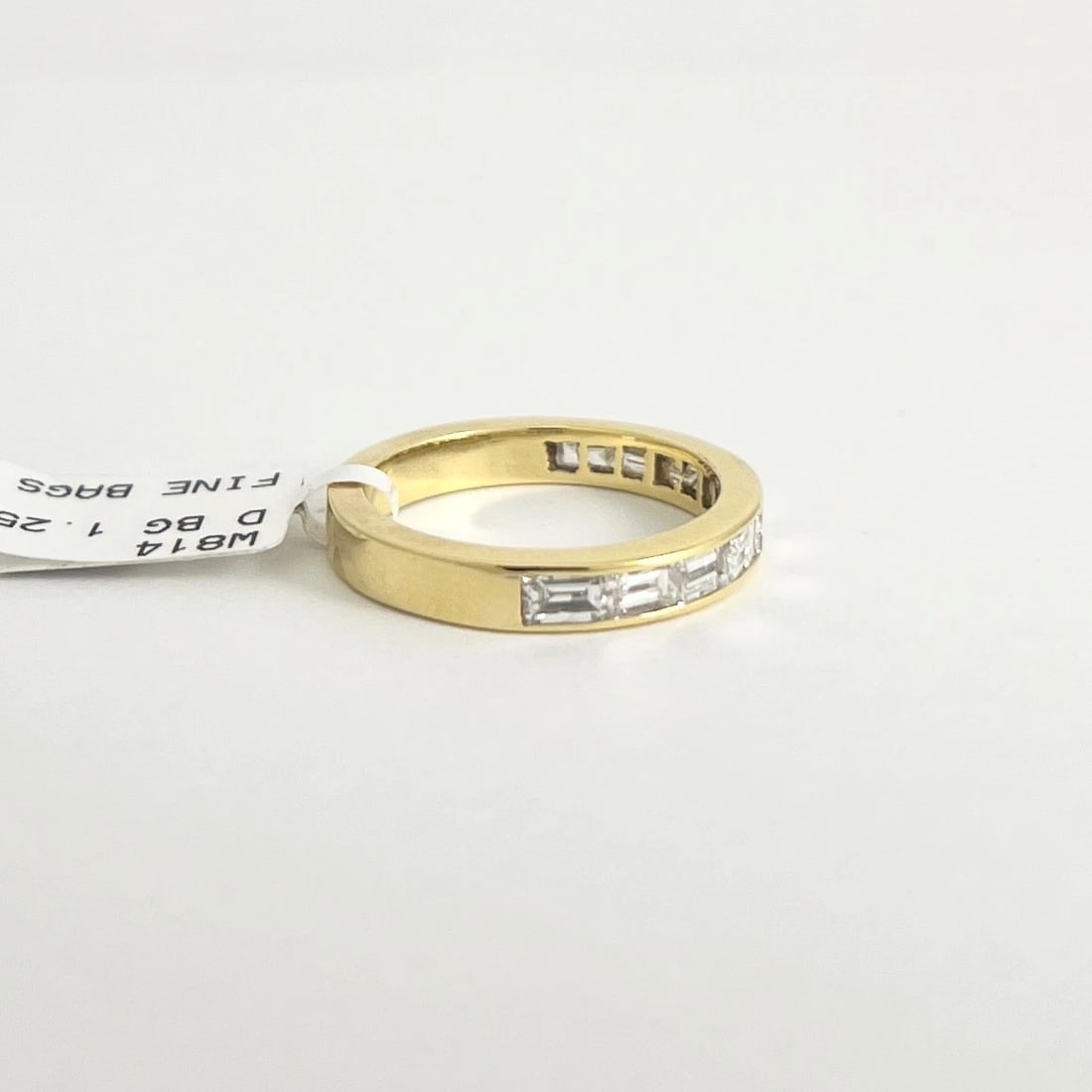 East-West Baguette Diamond Channel-Set Band Ring 18K Yellow Gold, 1.25 CTW - 7