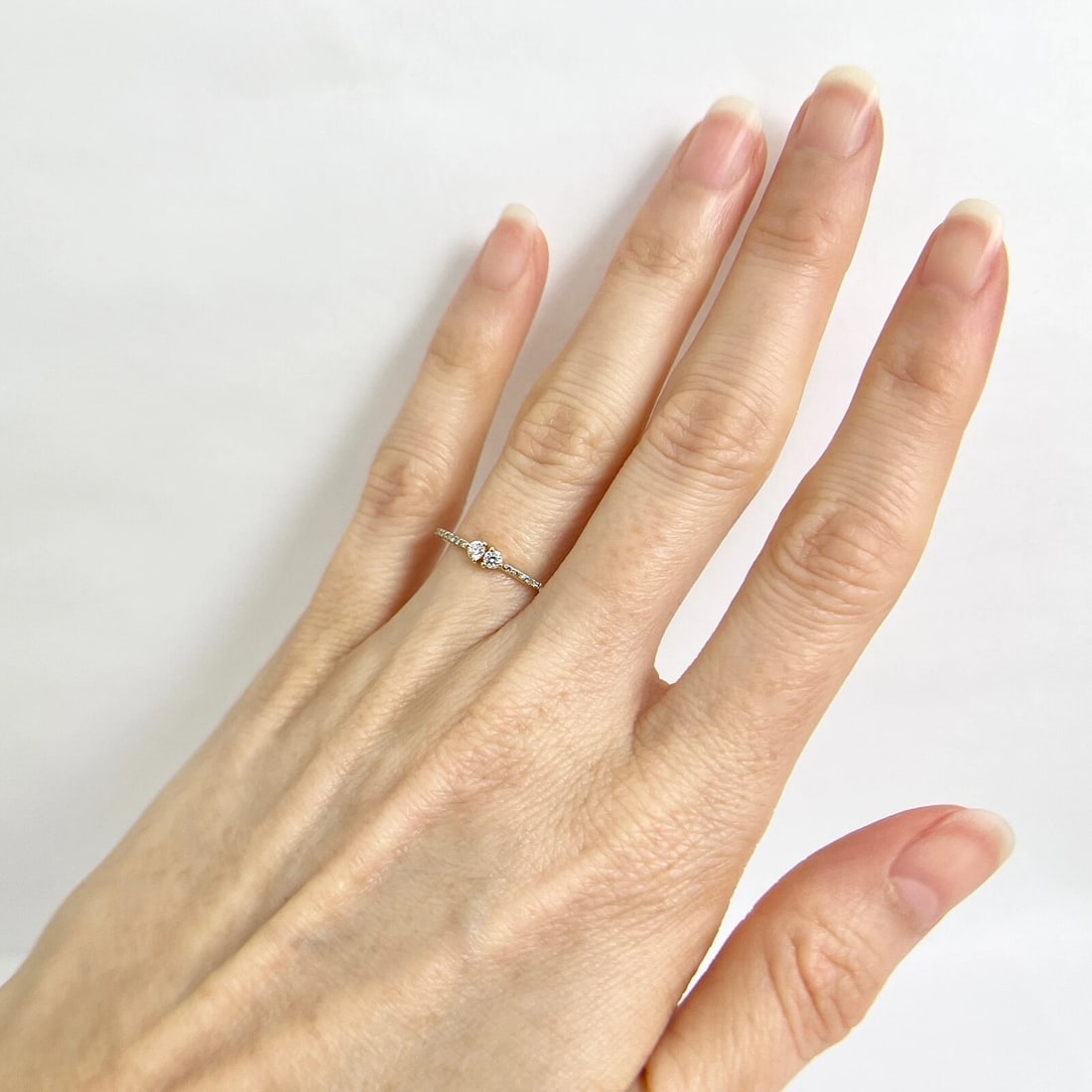 Twin Two-Stone Toi Et Moi Diamond Ring 14K Yellow Gold, .21 CTW - 4