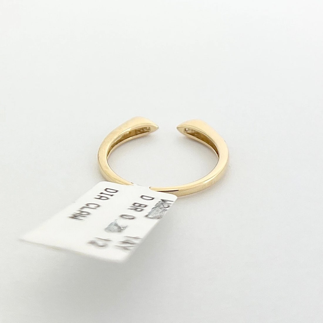 Pave Diamond Open Claw Ring 14K Yellow Gold, Size 6.75 - 8