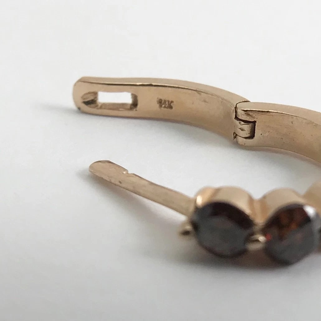 Fancy Brown Diamond Huggie Hoop Earrings in 14K Rose Gold, 1.25 CTW, 3.82 Grams - 12