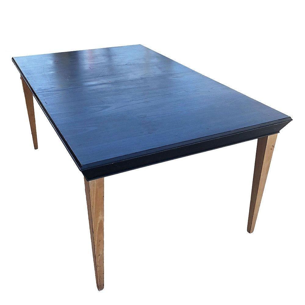 Rare MCM Maple Dining Table w/ Black Top by Douglas Snelling - 3