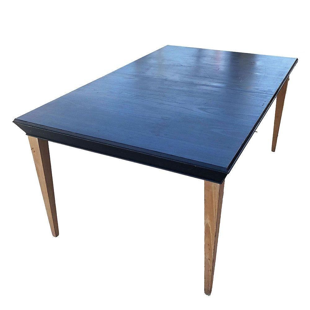 Rare MCM Maple Dining Table w/ Black Top by Douglas Snelling - 5