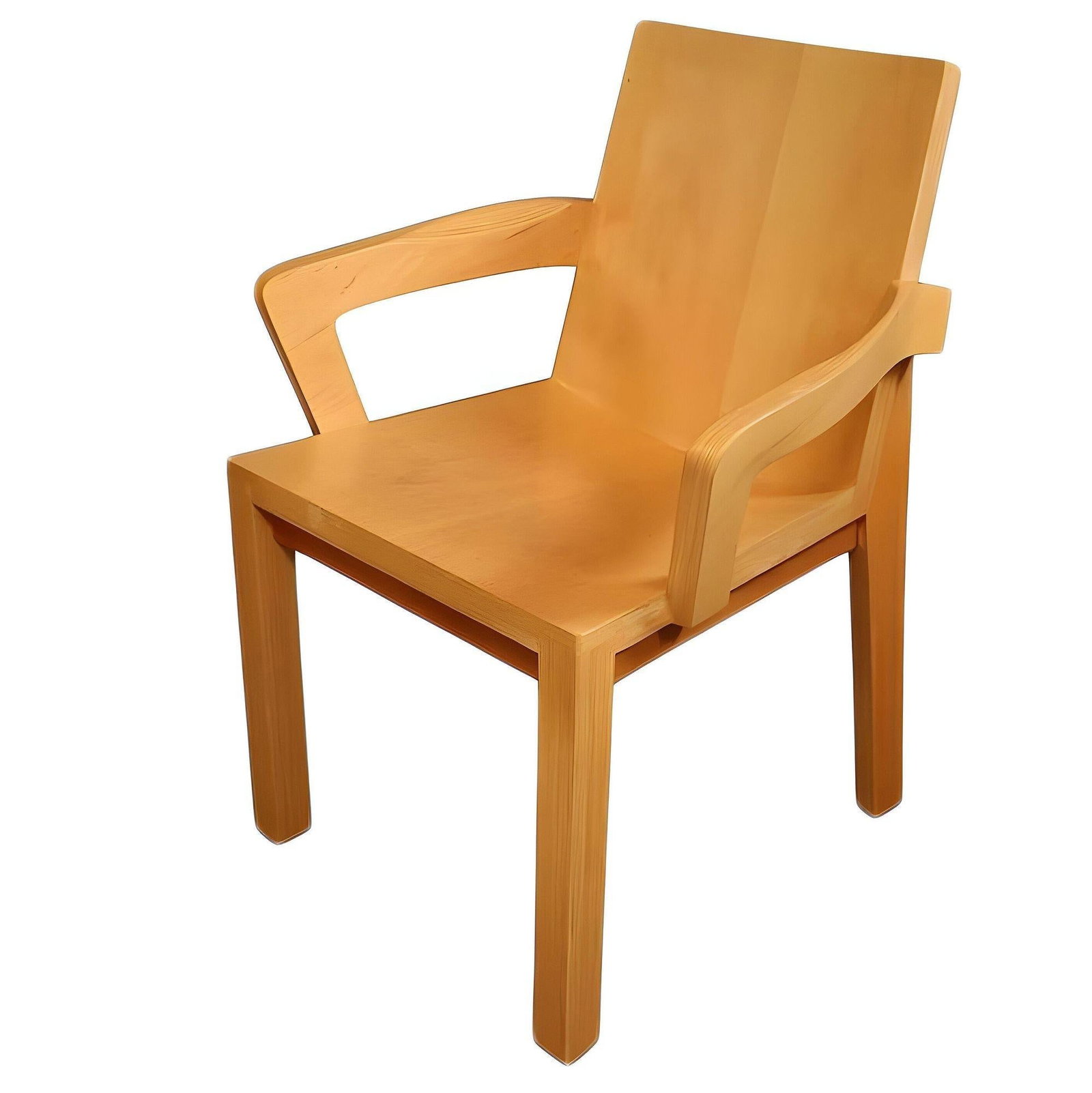 Dakota Jackson Maple Wood "Library" armchairs, Set of Four - 6