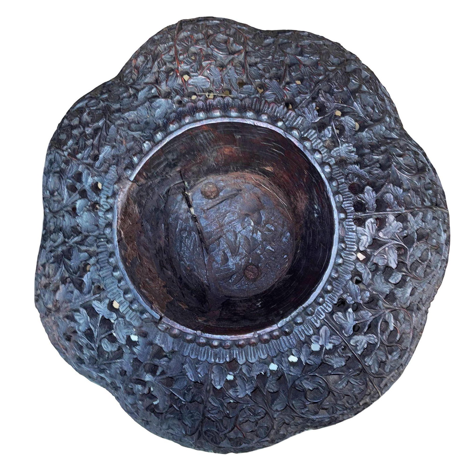 Anglo Indian Bombay Carved Serpent Wooden Blackwood Plant Stand - 11