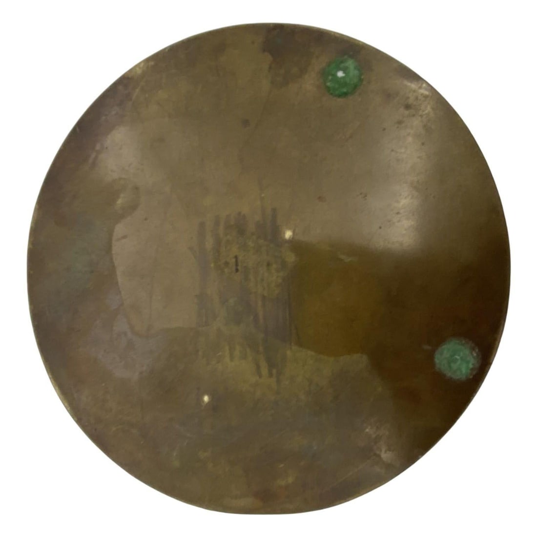 Egyptian Revival Bronze Round Pharaoh Case W/ Carved Bone Face, Circa 1920 - 13